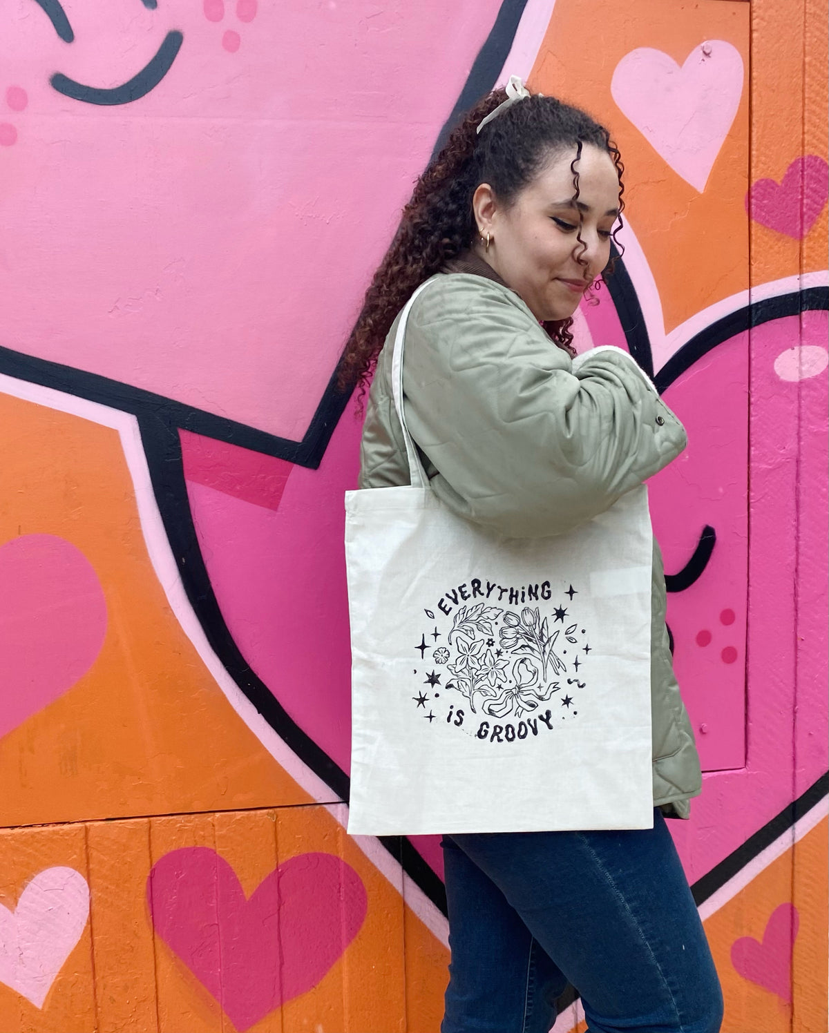 Lino Print Tote Bags