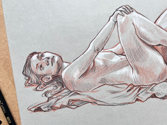 "Life Drawing Study 3" Original Pencil Drawing