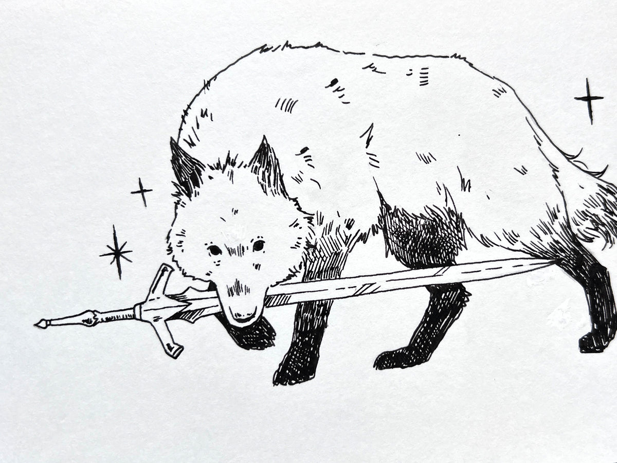 "Canine" Original Ink Drawing