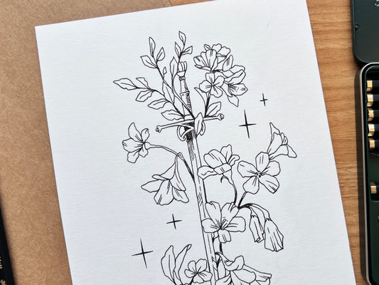 "Bloom" Original Pencil Drawing