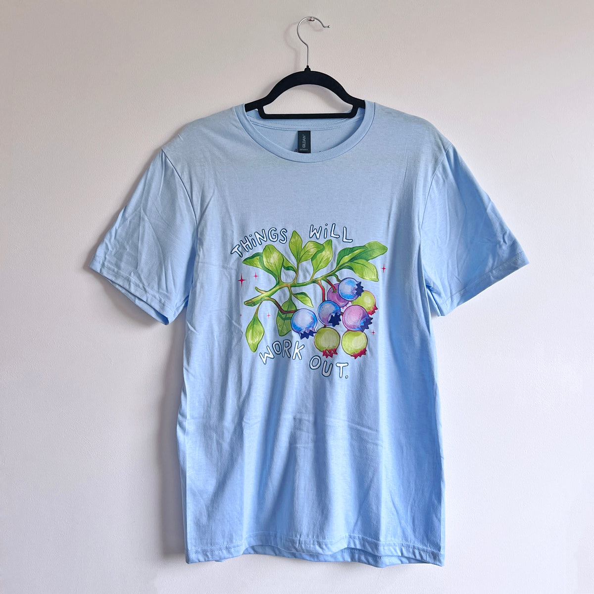 'Things Will Work Out' Blue Tee