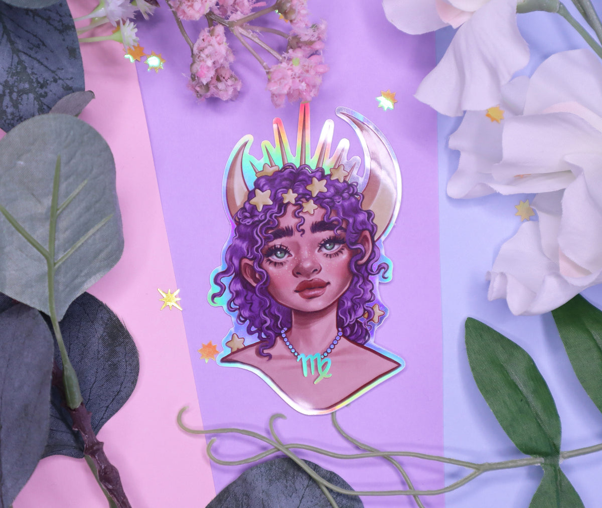 Zodiac Goddesses Holographic Stickers
