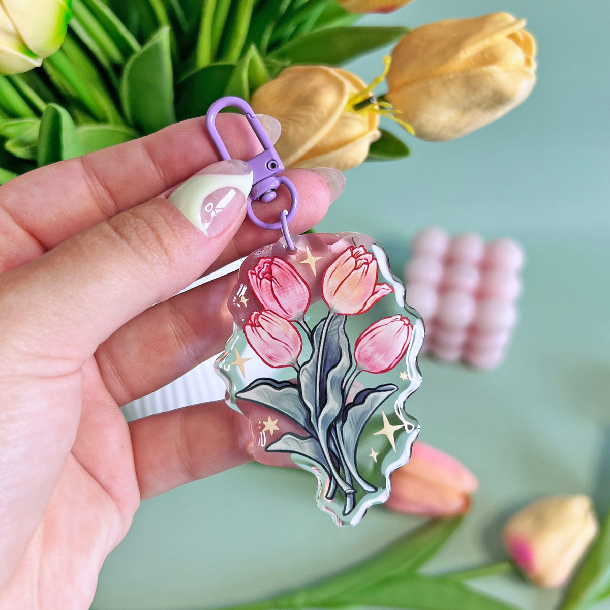 Tulips Acrylic Keychain