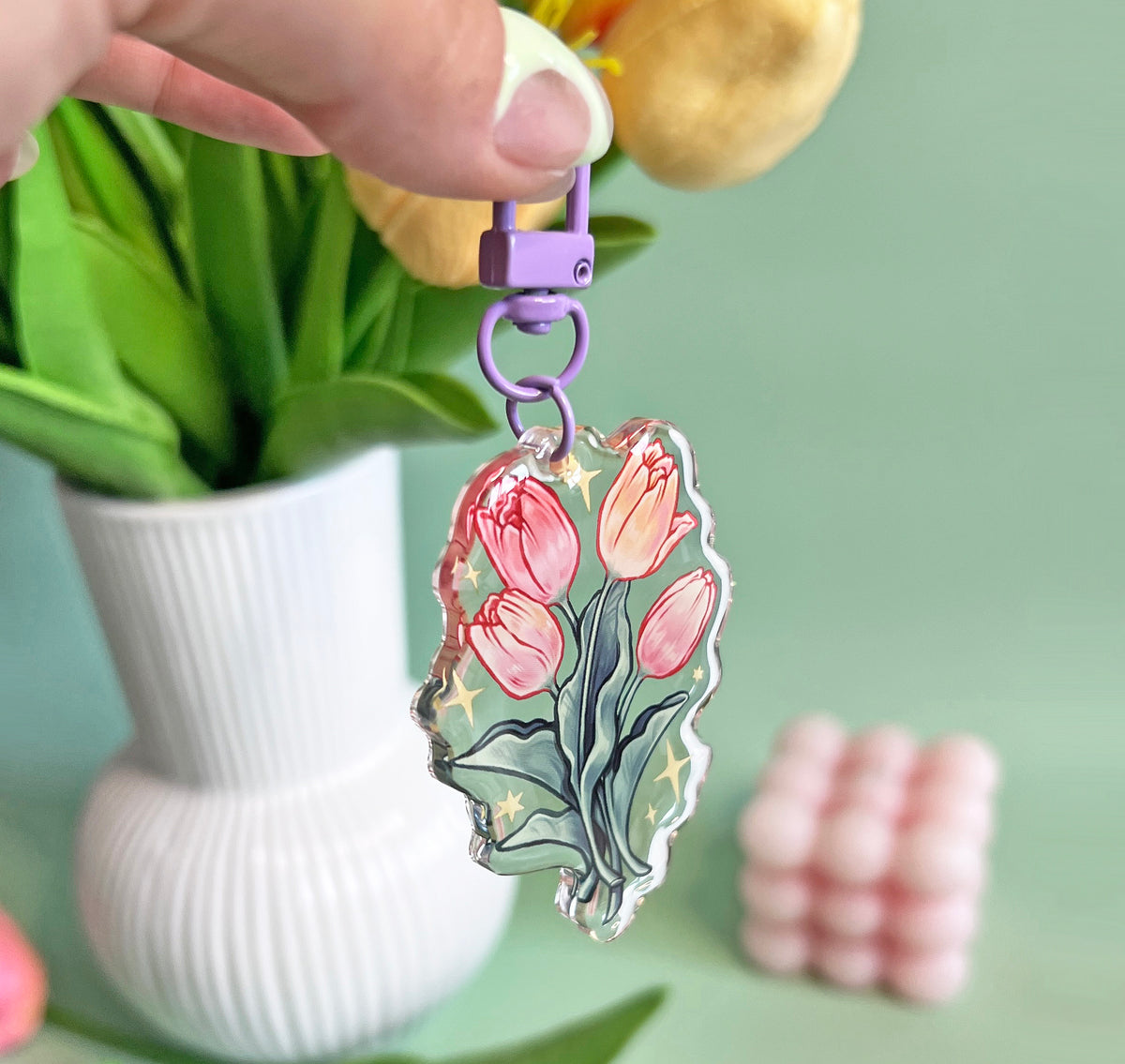 Tulips Acrylic Keychain