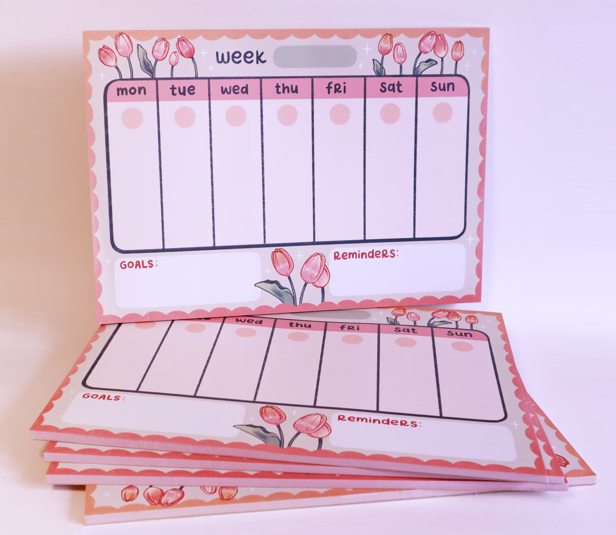 Tulips A4 Weekly Notepad