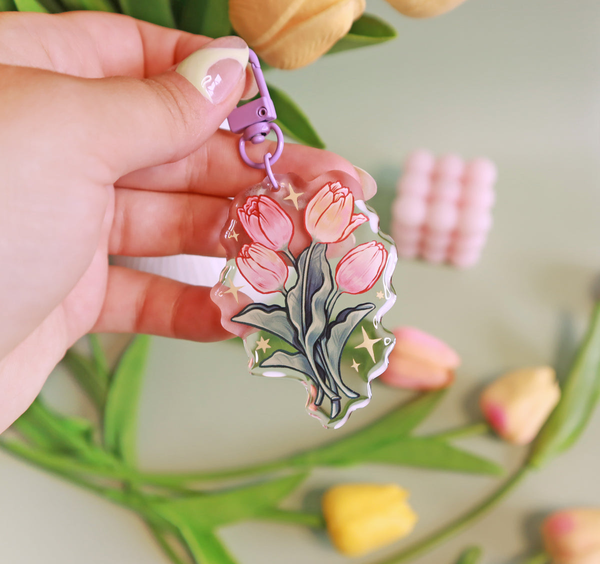 Tulips Acrylic Keychain