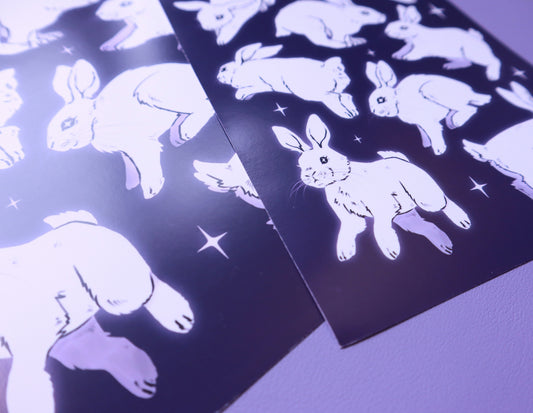 Celestial Bunnies Art Print