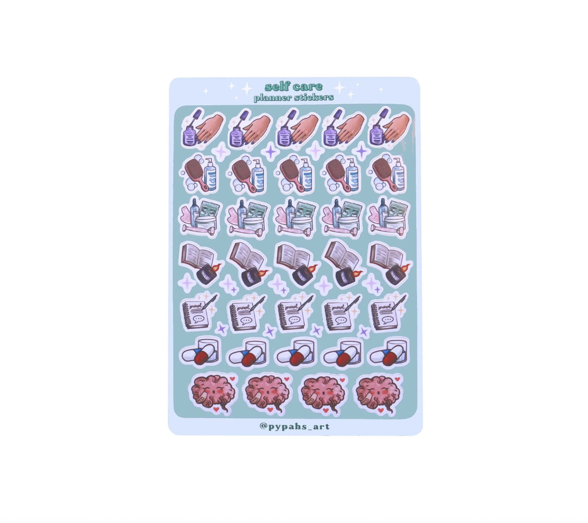 Self Care Planner Sticker Sheet