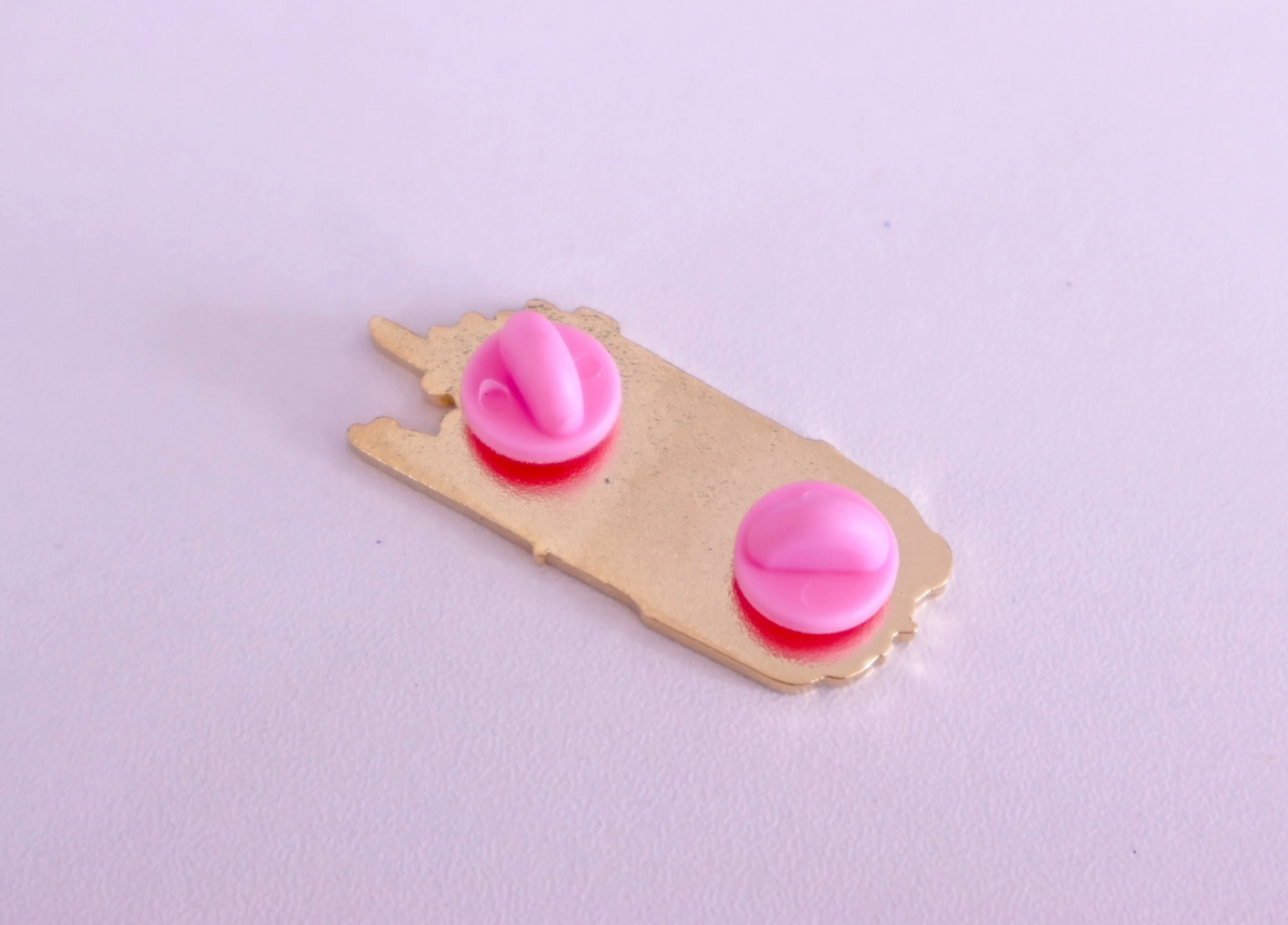 'One Brush Stroke at a Time' enamel pin