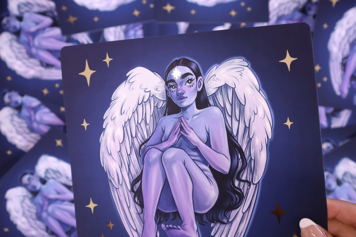 "Angelic" Gold Foil print