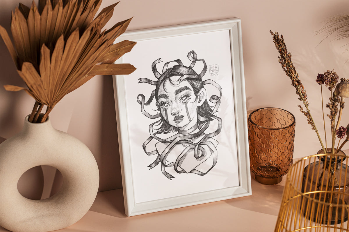 "Tied Up" Drawing Print