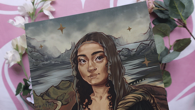 'Mona Lisa' Gold Foil A4 Print