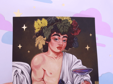 'Bacchus' Redraw Gold Foil Print