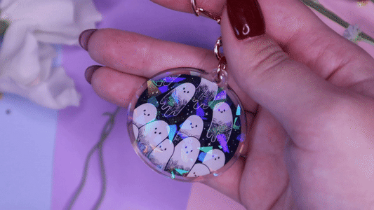 Round Ghost Boys Holographic Charm