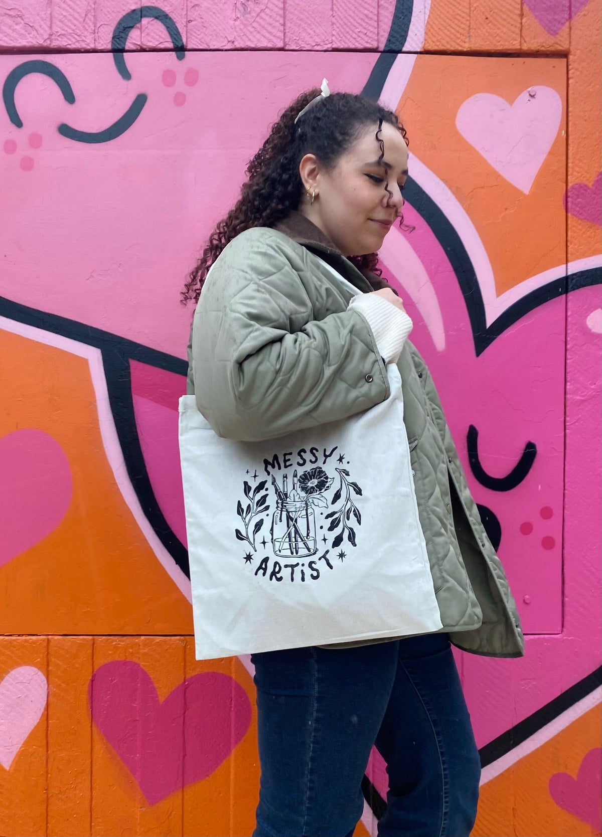 Lino Print Tote Bags