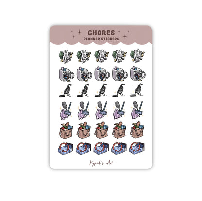 Chores Planner Sticker Sheet