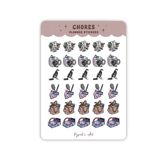 Chores Planner Sticker Sheet