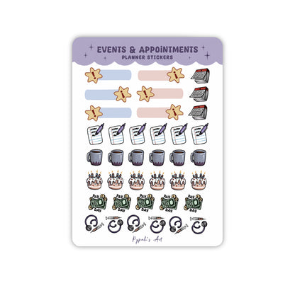 Events & Appointments Planner Sticker Sheet