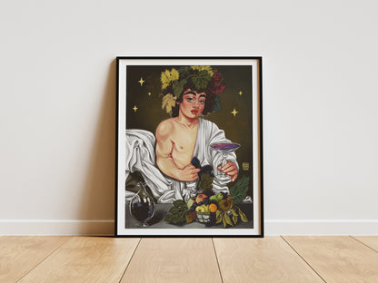 'Bacchus' Redraw Gold Foil Print