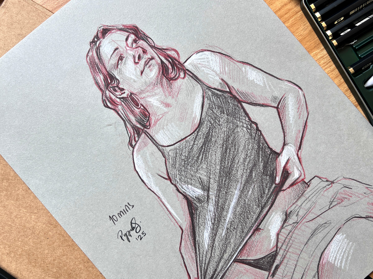 "Life Drawing Study 2" Original Pencil Drawing