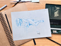 "Life Drawing Study 7" Original Pencil Drawing