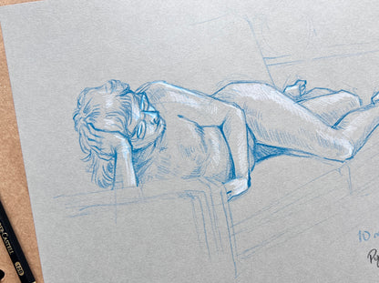 "Life Drawing Study 7" Original Pencil Drawing