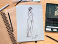 "Life Drawing Study 10" Original Pencil Drawing