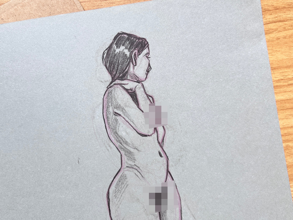 "Life Drawing Study 10" Original Pencil Drawing
