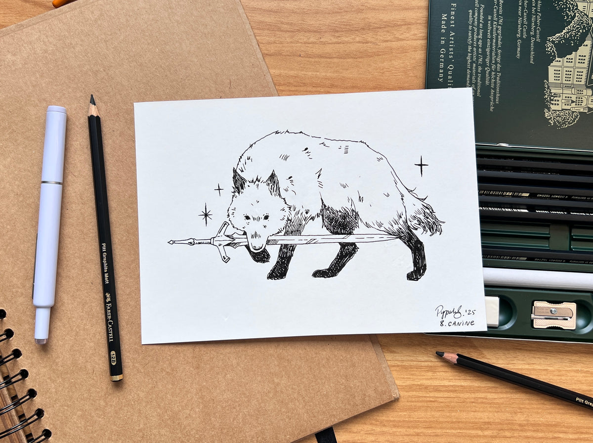 "Canine" Original Ink Drawing