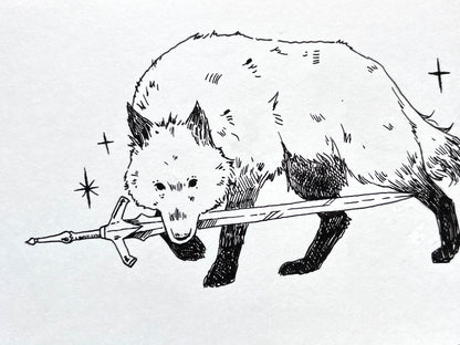 "Canine" Original Ink Drawing