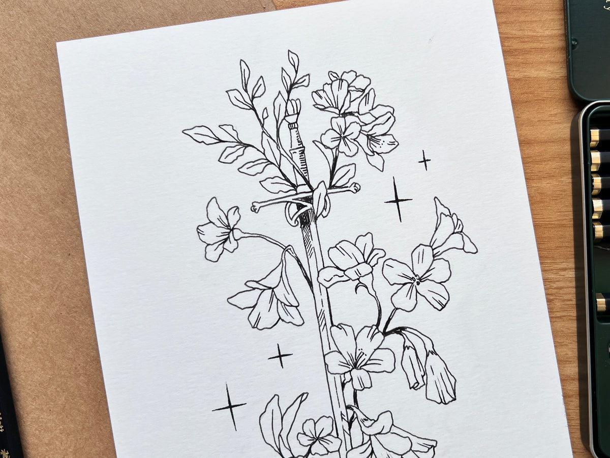 "Bloom" Original Pencil Drawing