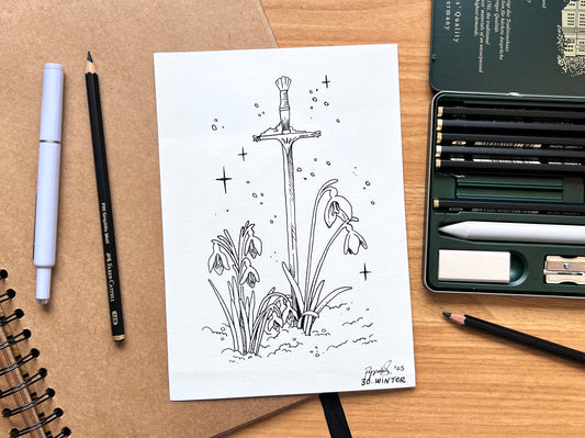 "Winter" Original Ink Drawing