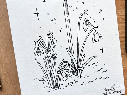 "Winter" Original Ink Drawing