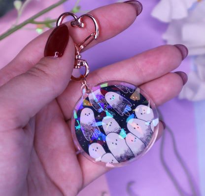 Round Ghost Boys Holographic Charm