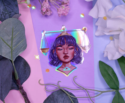 Zodiac Goddesses Holographic Stickers