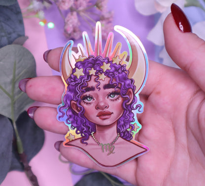 Zodiac Goddesses Holographic Stickers