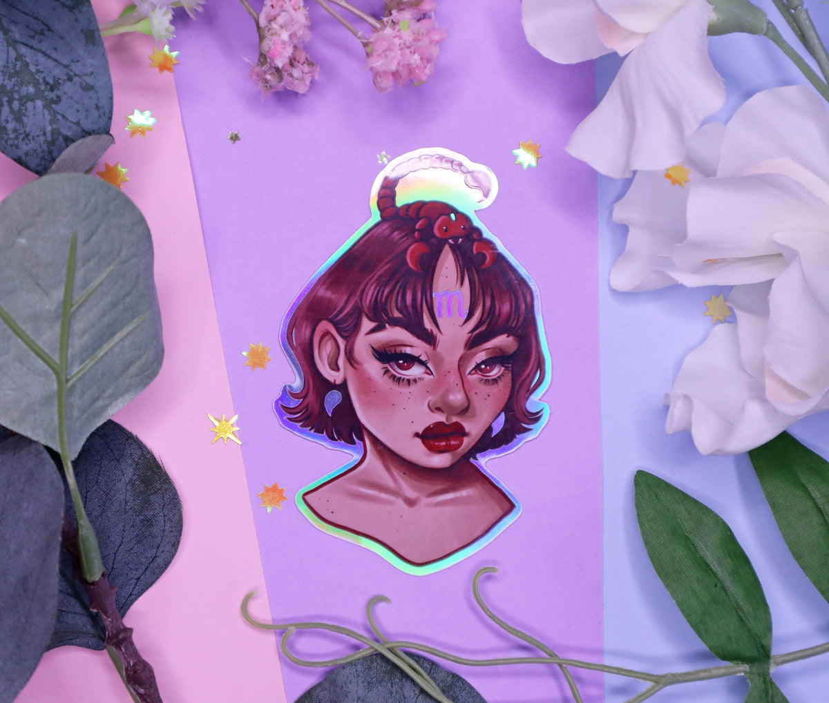 Zodiac Goddesses Holographic Stickers