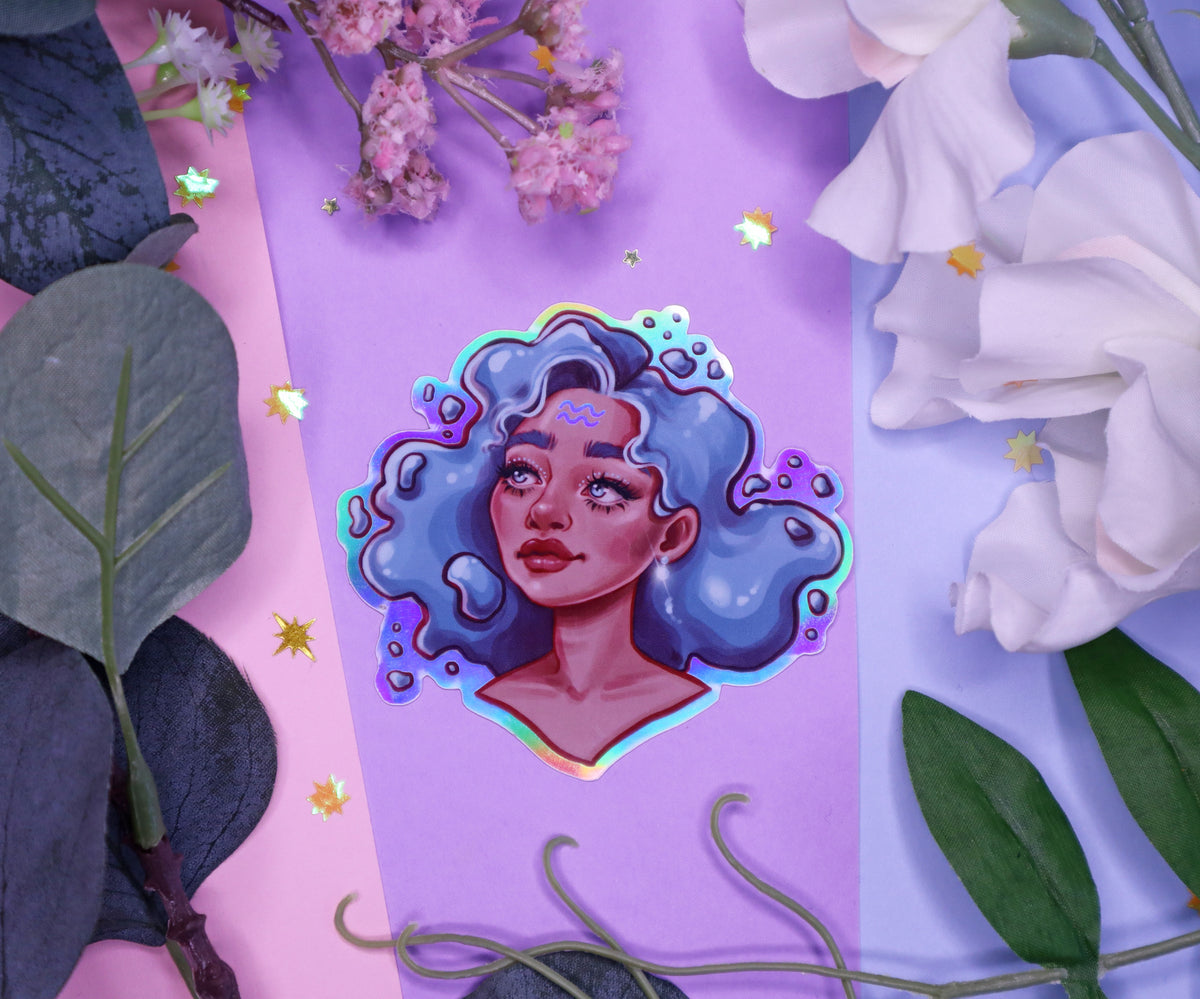 Zodiac Goddesses Holographic Stickers