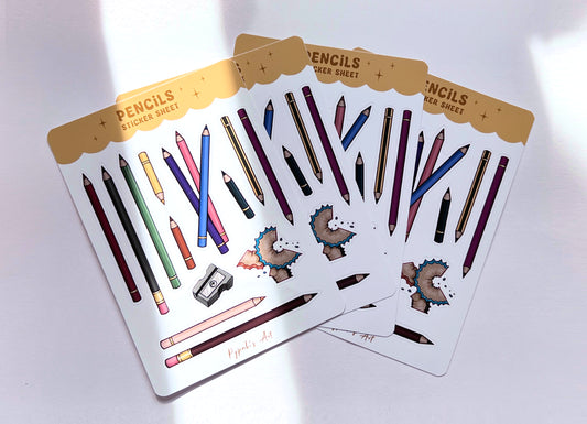 Pencils Sticker Sheet