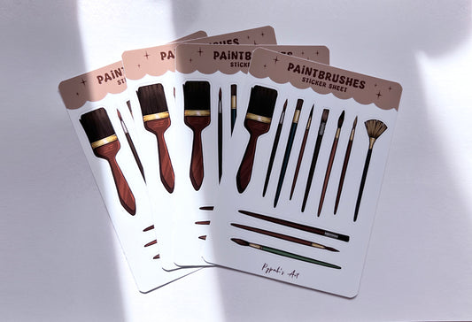 Paintbrushes Sticker Sheet