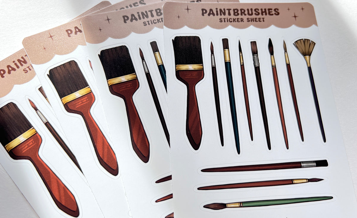 Paintbrushes Sticker Sheet