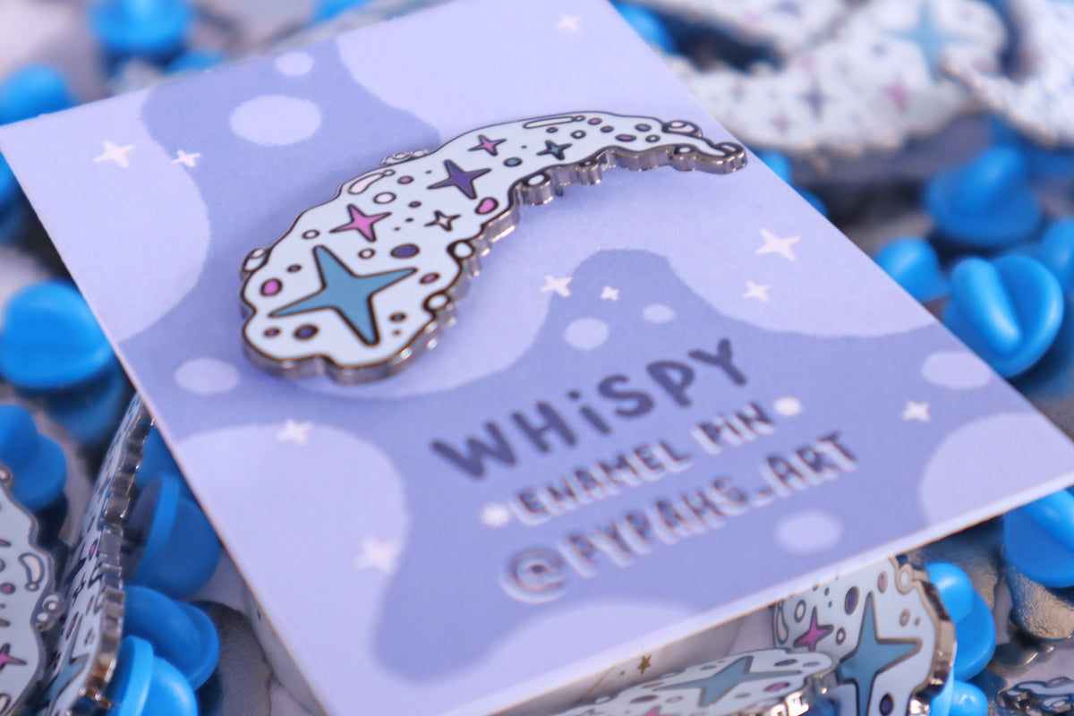 "Whispy" enamel pin