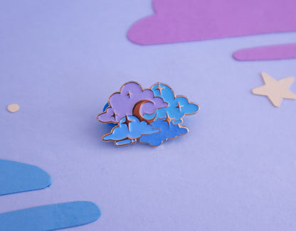 Moonlight Clouds *glow in the dark* Enamel Pin