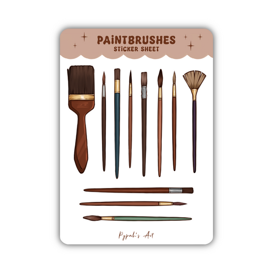 Paintbrushes Sticker Sheet