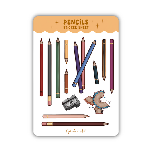 Pencils Sticker Sheet