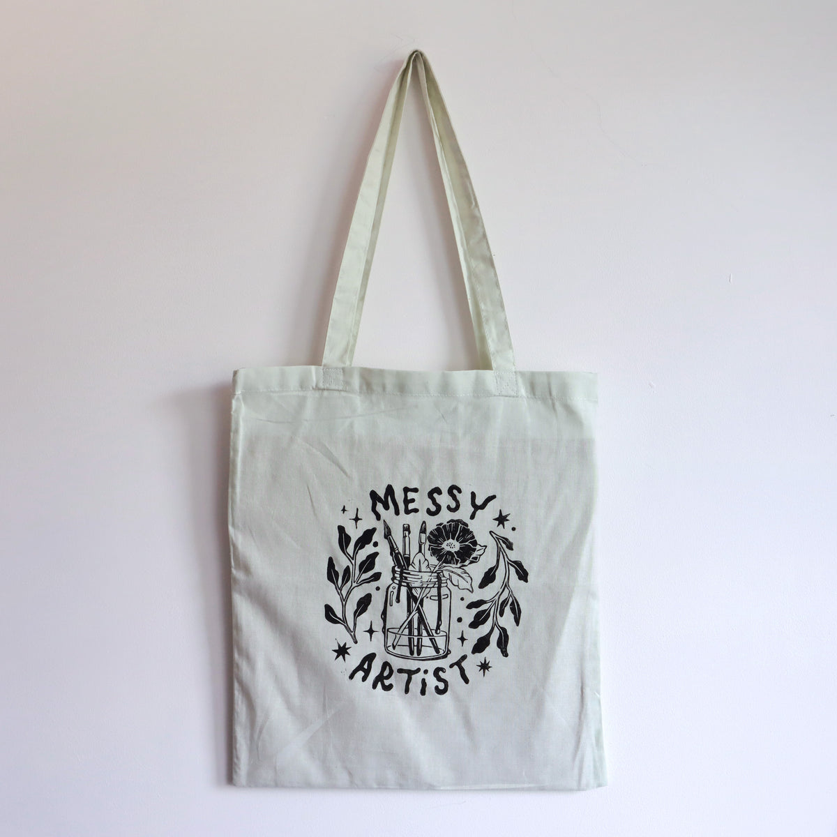 Lino Print Tote Bags