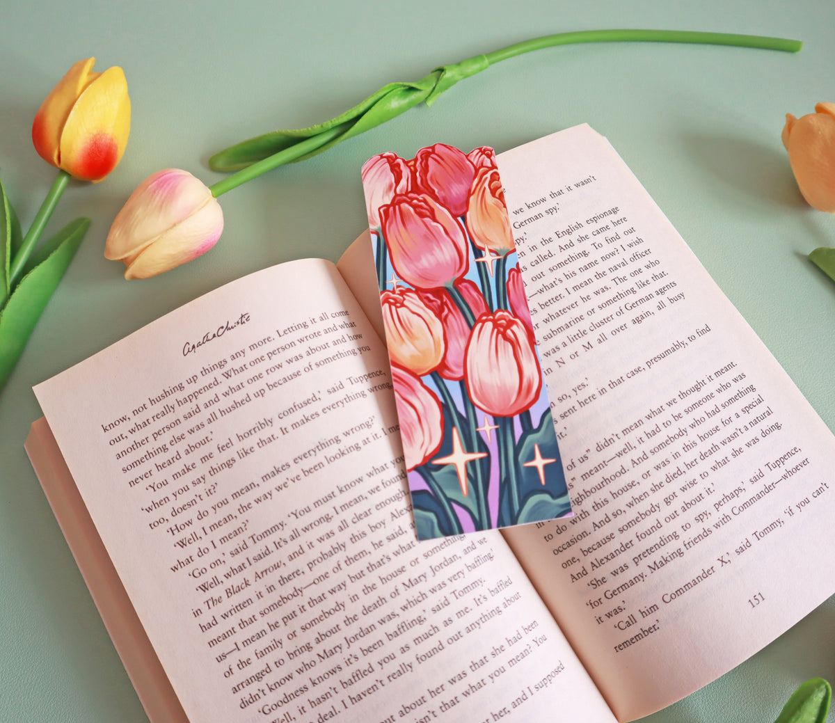Tulips Die Cut Bookmark