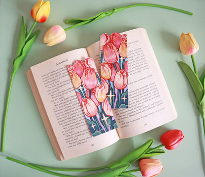 Tulips Die Cut Bookmark