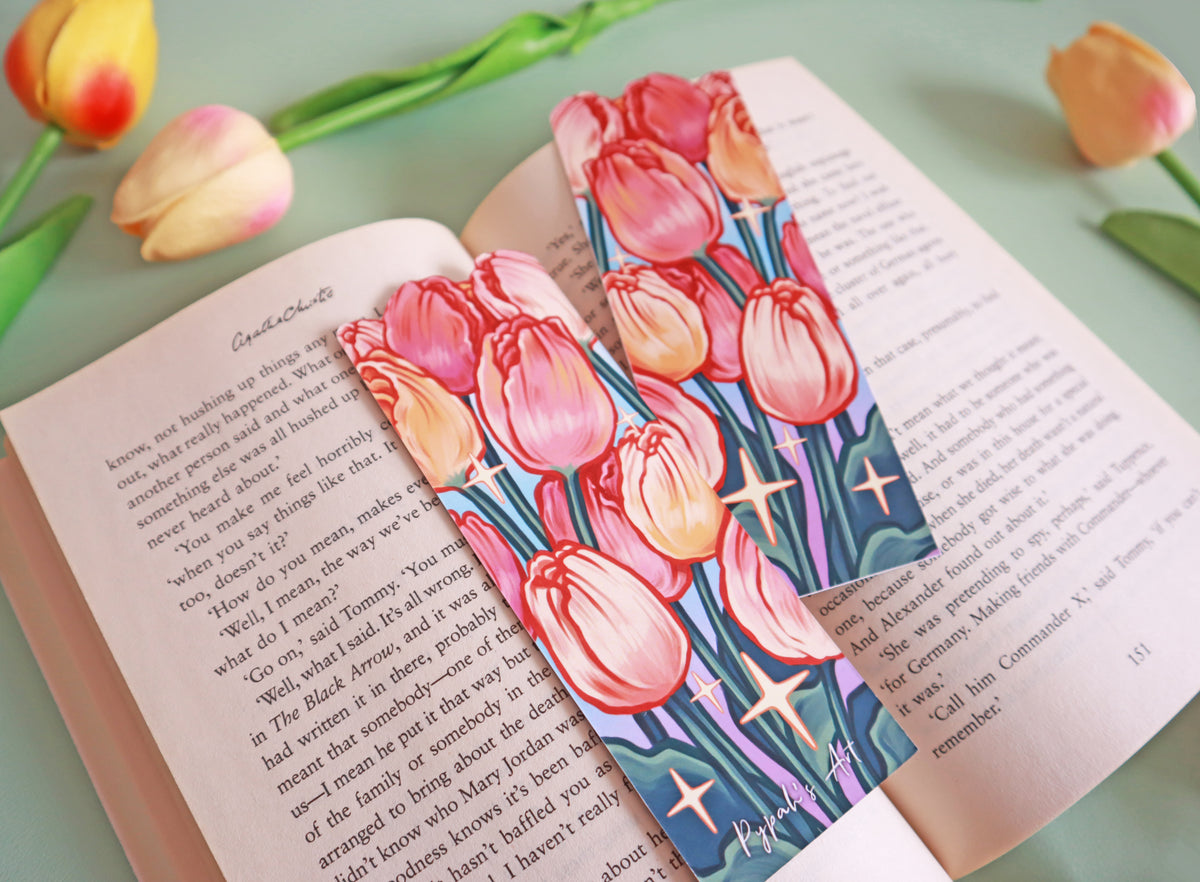 Tulips Die Cut Bookmark