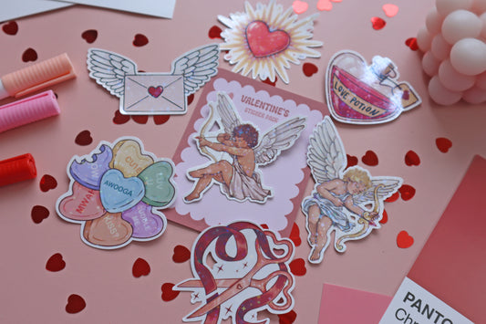 Valentine's Day Holographic Sticker Pack